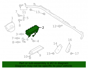 Подушка безопасности airbag пассажирская в торпеде Ford Bronco Sport 21-26