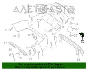 Кронштейн насадки глушителя левый Mercedes GLC 300/350e/43-19 16-19