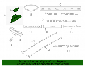 Ручка двери багажника Ford Escape MK4 20-26 с кнопкой