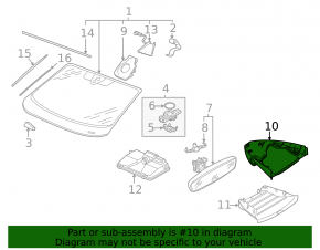 Накладка зеркала внутрисалонного Volkswagen ID.4 23-26 черная под камеру
