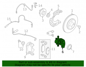 Суппорт передний левый Mini Cooper F56 3d 14-24 282x22