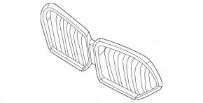 Решетка радиатора grill BMW X6 G06 20-23 под подсветку