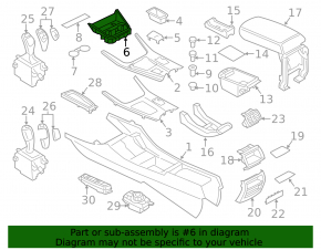Подстаканники центральной консоли BMW X3 F25 11-14 черн, царапины, трещина