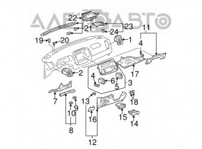 Накладка на торпеду коленная Toyota Camry v30 2.4