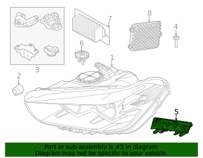 Крепление фары левое BMW X1 U11 24-26