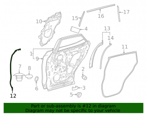 Garnitură ușă spate stânga față Lexus RZ300e RZ450e 23-25 