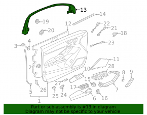 Рамка двери внутренняя передняя левая Audi Q3 83A 19-25 черная
