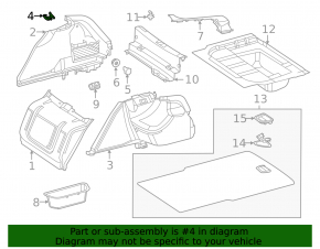 Крюк багажника Mercedes W213 E 17-23 черный
