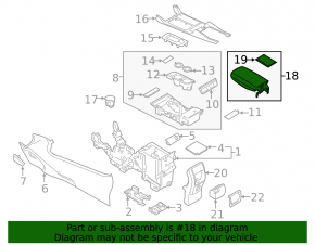 Подлокотник Ford Escape MK3 17-19 кожа черная