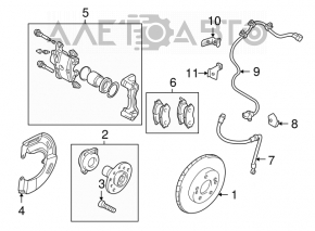 Ступица передняя левая Mitsubishi Galant 04-12