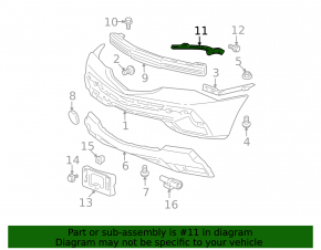 Кронштейн бампер-фара правый Acura MDX 07-09