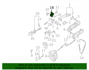 Петля двери верхняя передняя правая VW Beetle 12-19