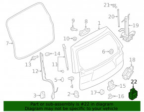 Кнопка открытия двери багажника внутренняя Subaru Forester 14-18 SJ