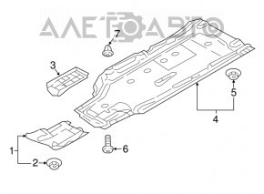 Защита днища правая Audi A4 B9 17-25 потерта, надлом