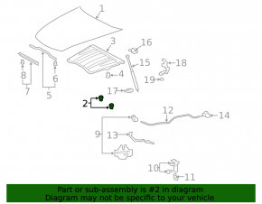 Отбойник капота левый Lexus RX350 RX450h 10-15