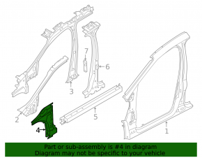 Стойка кузова передняя левая Ford Escape MK3 13-16