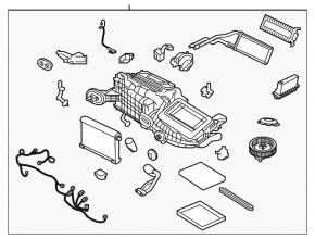 Корпус печки голый Jaguar F-Pace X761 18-21