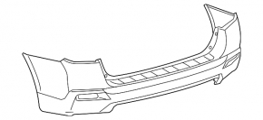 Бампер задний голый Toyota Highlander 11-13