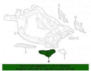 Bavură subcadru spate, stânga față, Toyota Rav4 16-18 hibrid AWD