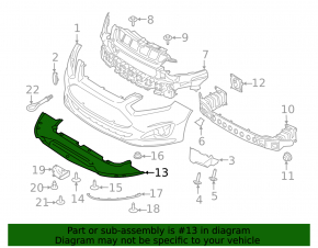 Защита переднего бампера Ford C-max MK2 13-18