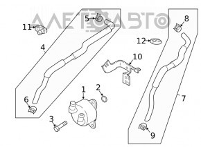 Трубка на охладитель КПП Mazda 6 18-21 обратка