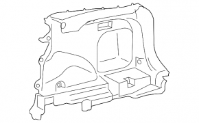 Capacul arcului drept Toyota Rav4 19- negru