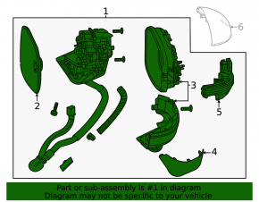 Зеркало боковое левое в сборе Honda CRV 23-26 8 пинов, поворотник. подогрев, BSM