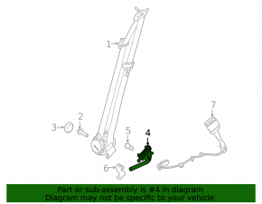 Pretensionator centură de siguranță pasager Land Rover Range Rover Velar 18-20