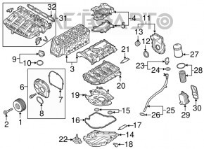 Крышка цепи ГРМ VW Passat b7 12-15 USA 1.8T
