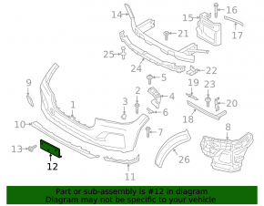 Площадка под номер переднего бампера BMW X7 G07 19-22