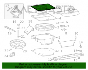 Коврик багажника ткань Jeep Cherokee KL 14-18 черн