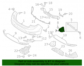 Protecție bara spate dreapta Hyundai Elantra AD 19-20