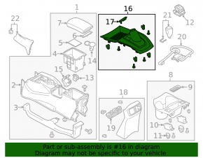 Накладка шифтера КПП Nissan Rogue Sport 17-22 серая