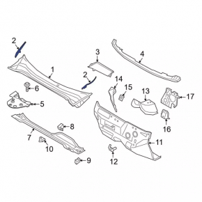 Garnitura grila stergatorului de parbriz dreapta Ford Bronco Sport 21-25