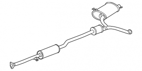 Evacuare spate dreapta Honda Crosstour 10-15 2.4L