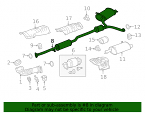 Выпускная трасса с задней бочкой Honda Crosstour 10-15 Right, 2,4L