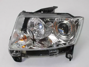 Фара передняя левая Jeep Compass 11-13 светлая, линза, корректор фар