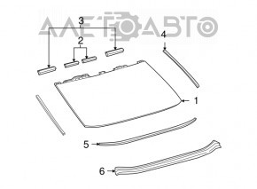 Стекло заднее Lexus LS460 LS600h 07-12