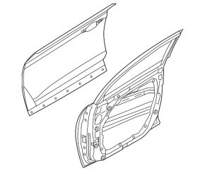 Дверь голая передняя левая Hyundai Tucson 16-21