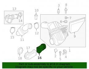Воздуховод на фильтр BMW 5 F10 11-11 3.0 N52