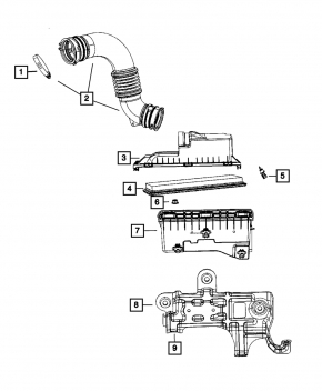 Воздуховод Jeep Compass 11-16 2.0 2.4