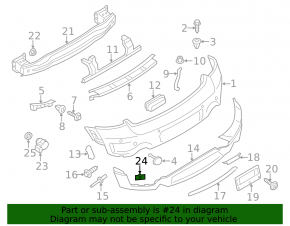 Suport senzor de parcare pe bara spate pentru Mini Cooper Countryman R60 11-16