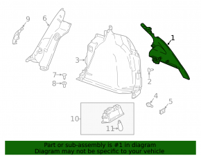 Ornament stâlp spate dreapta Nissan Kicks 18-24 negru