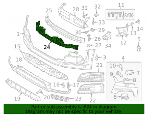 Absorbantul de bara fata pentru Audi A4 B9 17-19, nou, neoriginal