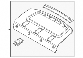 Полка задняя Ford Focus mk3 11-18 4d сер