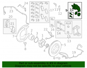 Etrier spate stânga pentru Land Rover Range Rover 13-21