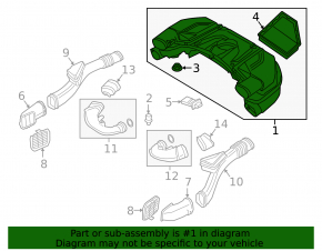 Корпус воздушного фильтра BMW 5 G30 18-20 4.4T