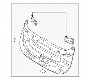 Ornamente negre inferioare hayon pentru Hyundai Santa FE 21-23 uși electrice