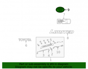 Эмблема Toyota значок двери багажника Toyota Highlander 08-09