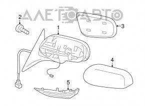 Зеркало боковое левое в сборе Subaru b9 Tribeca